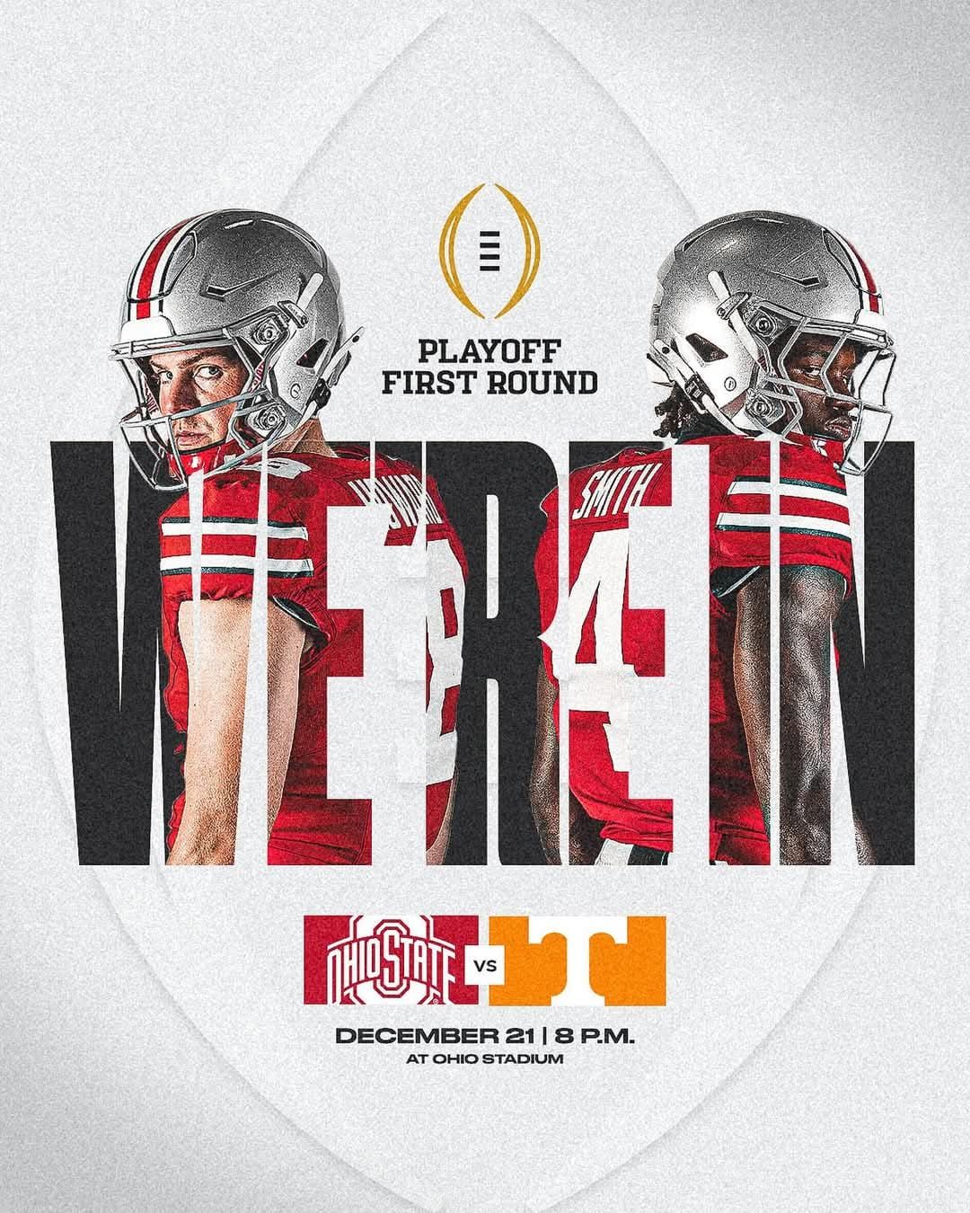 Ohio State vs. Tennessee - 1st Round Playoff Game Watch