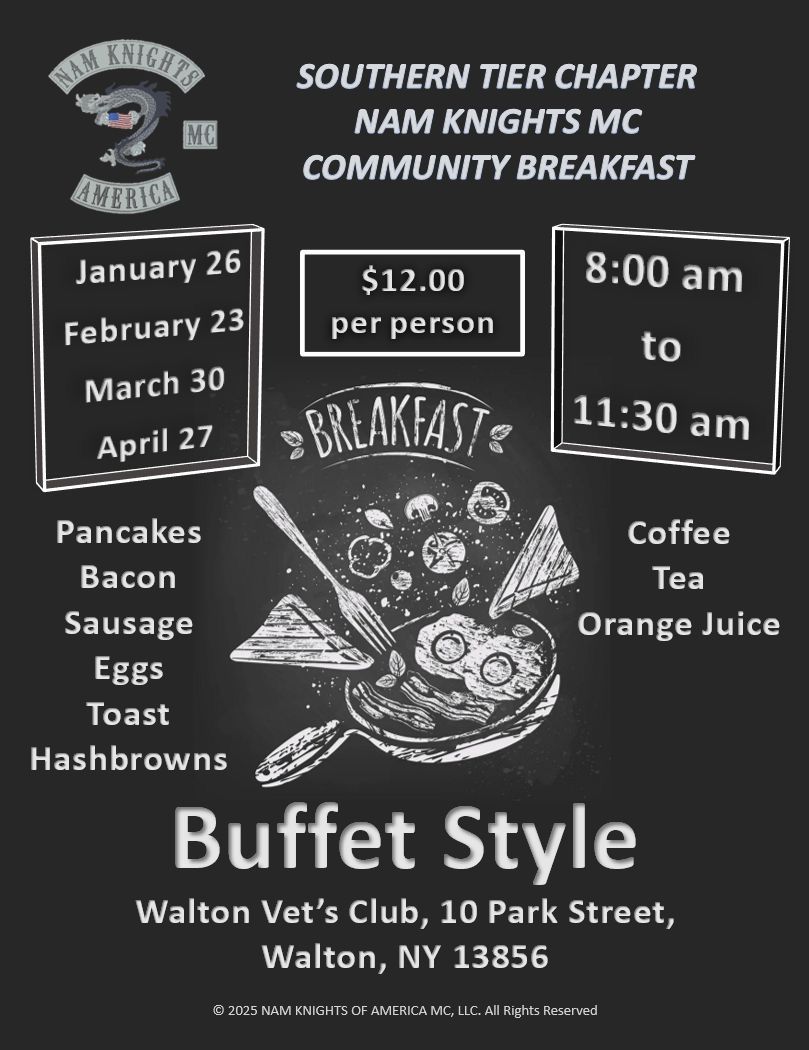 Southern Tier Nam Knights Breakfast