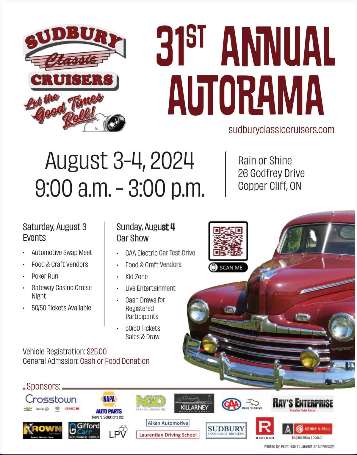 31st Annual Autorama - Sudbury Classic Cruisers Car Club Inc