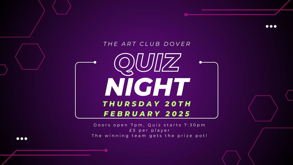 The Art Club Quiz Night Hosted by Mark Cridland 