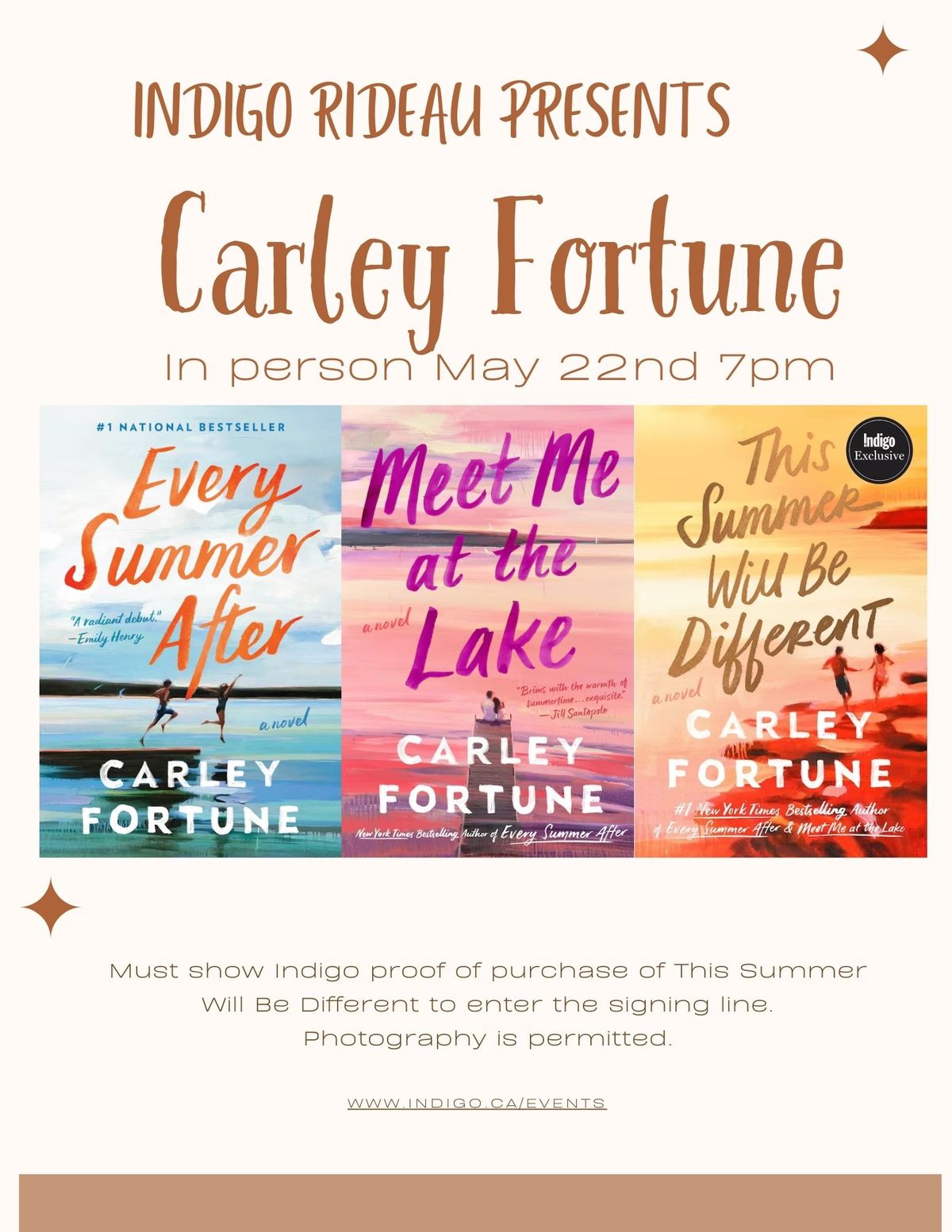 Carley Fortune Author signing