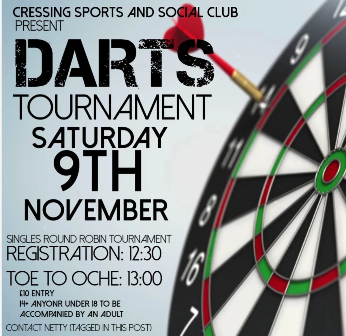 Darts Tournament at CSSC