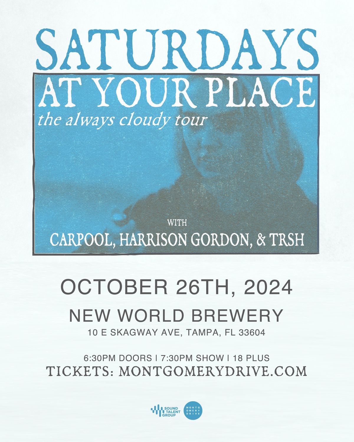 Saturdays At Your Place with Carpool, Harrison Gordon, and TRSH at New World Brewery - Tampa, FL