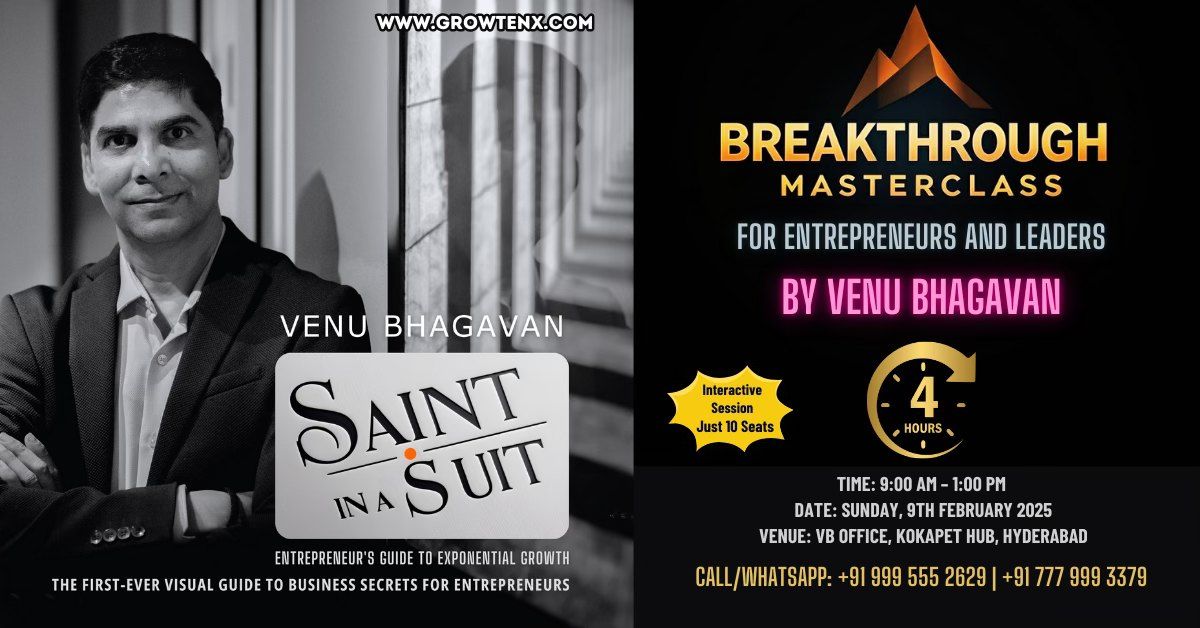 SAINT IN A SUIT: BREAKTHROUGH MASTERCLASS