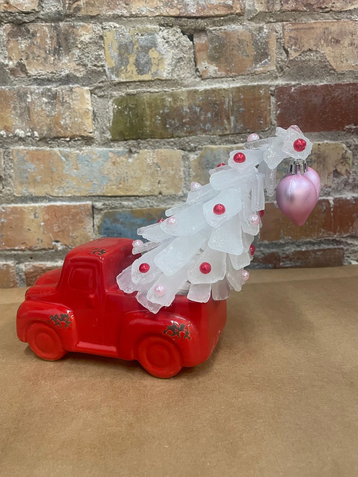 Valentine Truck with Sea Glass Tree