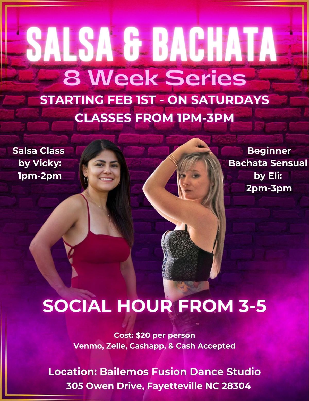 Salsa and Bachata 8 Week Series on Saturdays