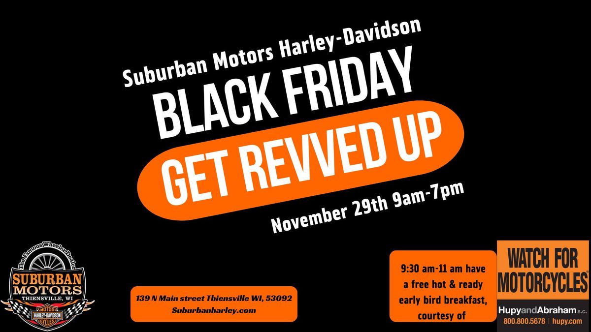 Black Friday at Suburban Motors H-D 