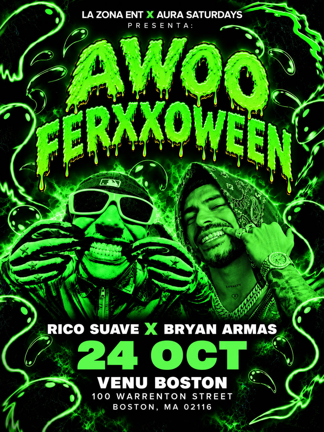 Awoo AURA SATURDAYS - AWoO FERXXOWEEN Tickets, VENU, Boston, 24 October to ...
