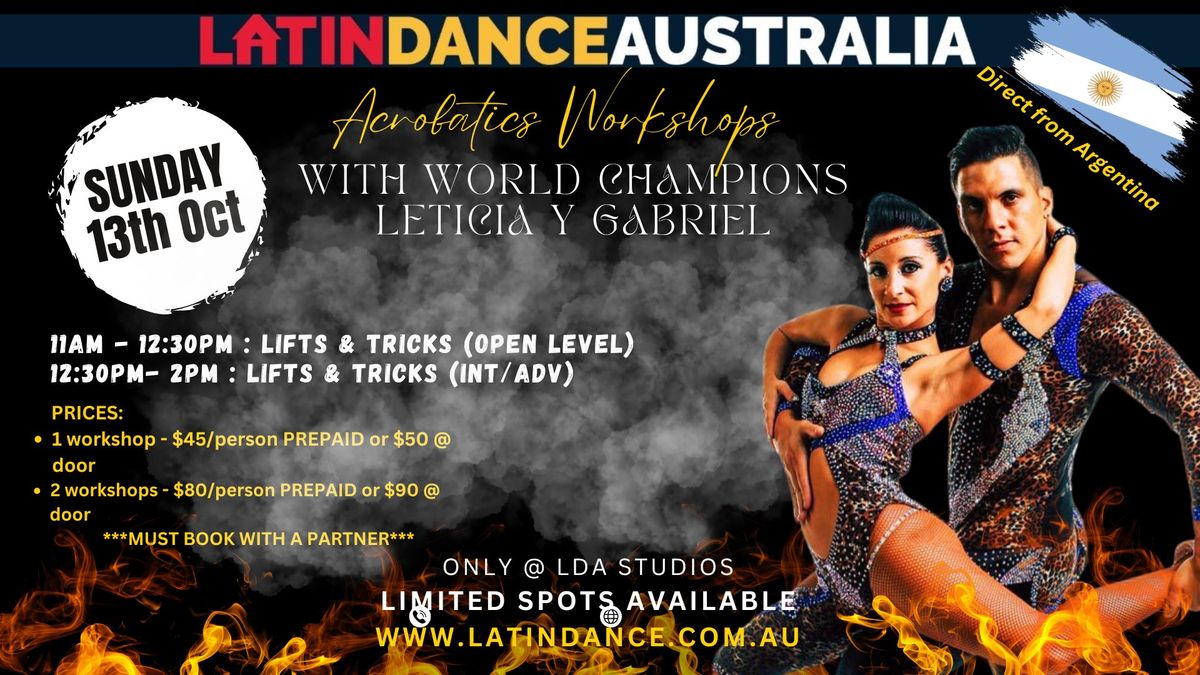 Acrobatics Workshops with World Champions - Leticia & Gabriel