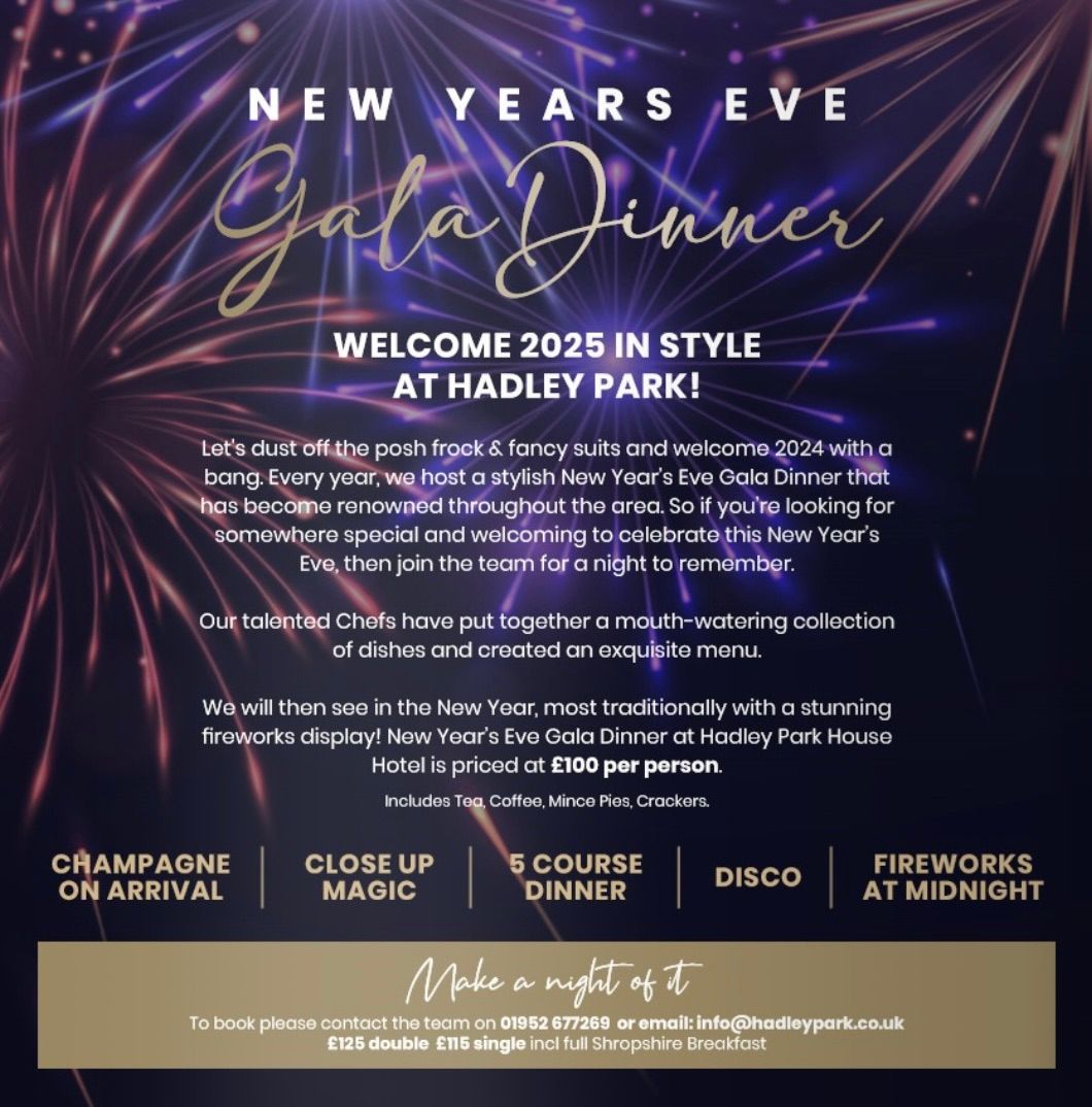 New Years Eve Gala Dinner & Fireworks 