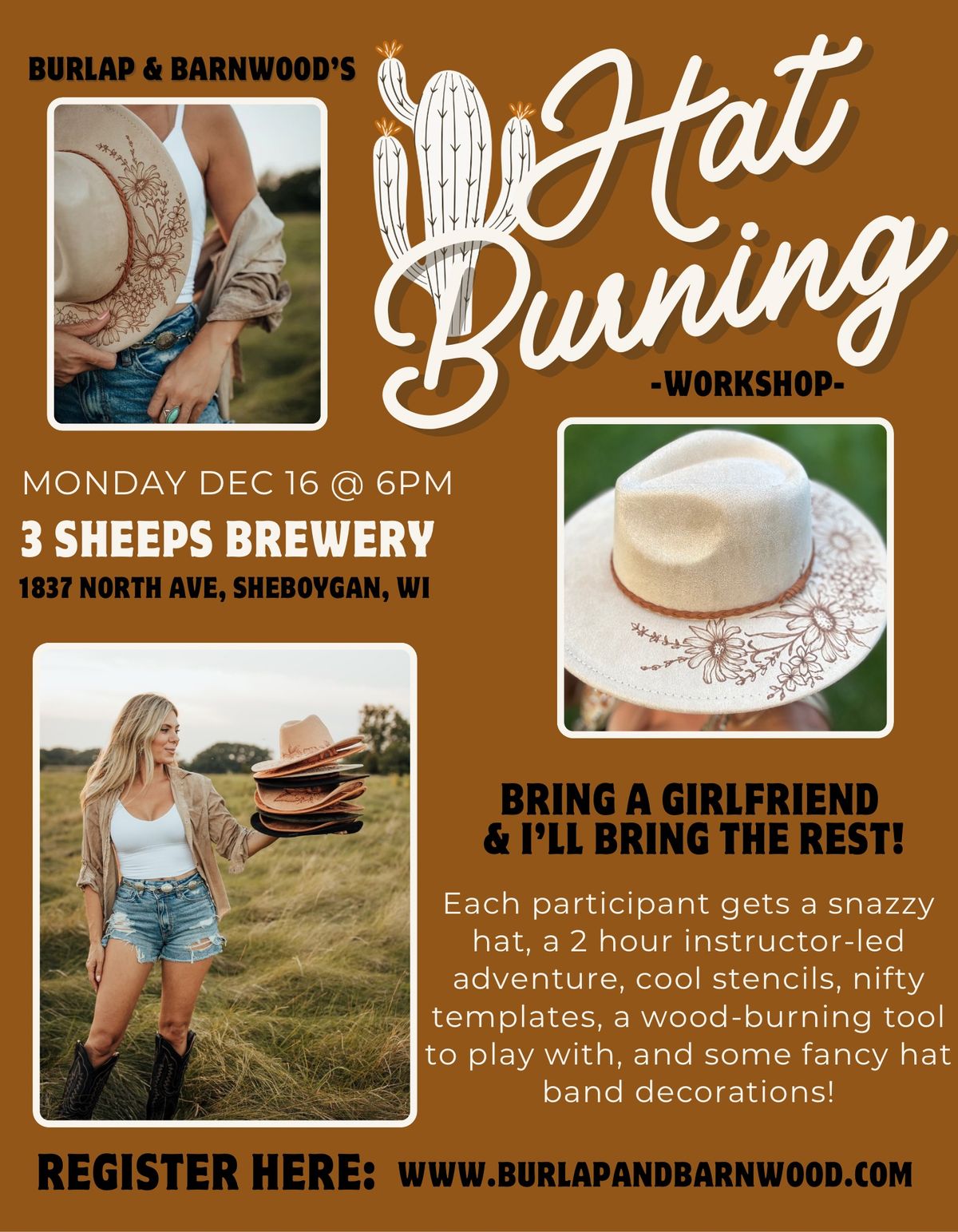 Hat Burning Class at 3 Sheeps Brewing Company