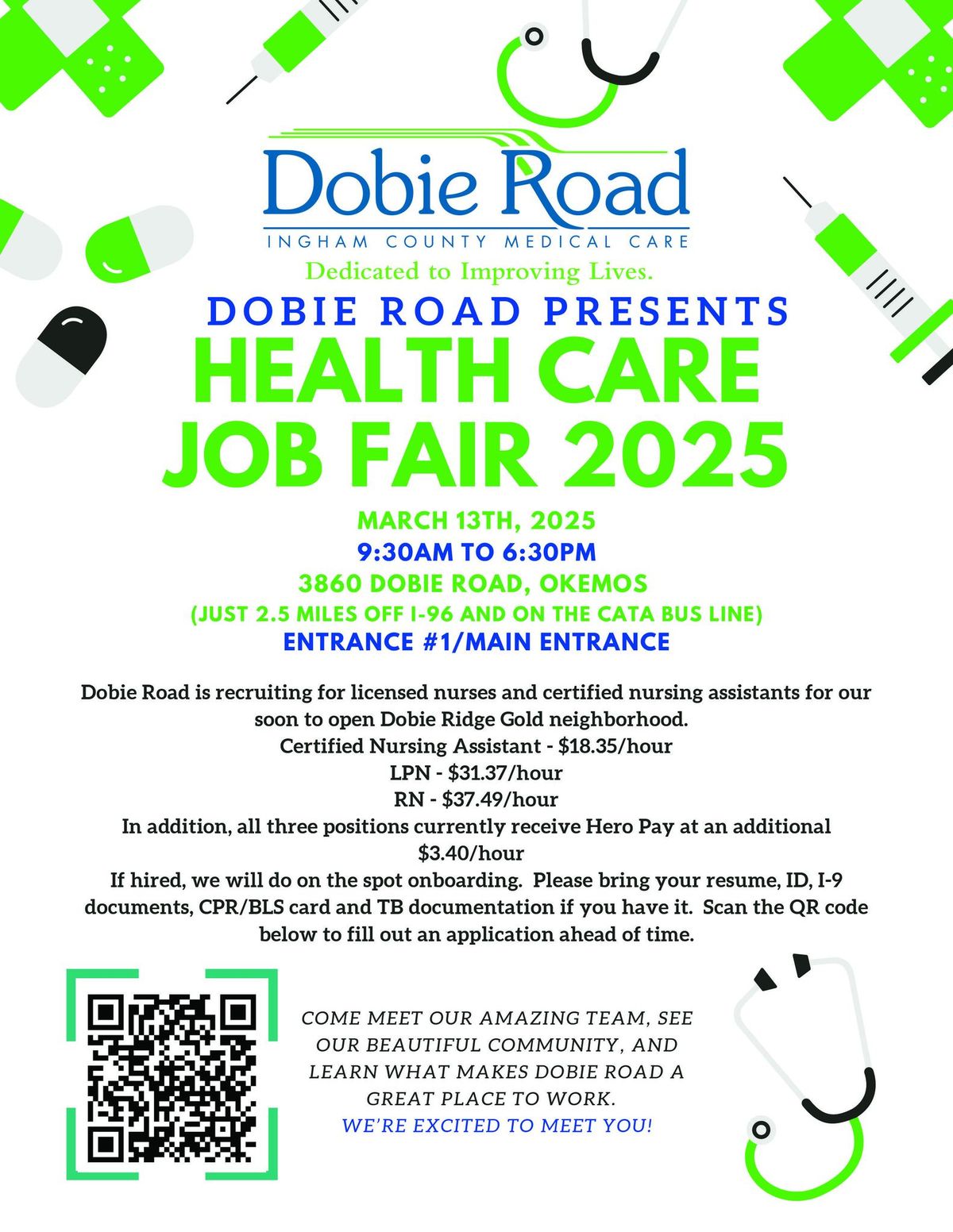 Dobie Road Health Care Job Fair