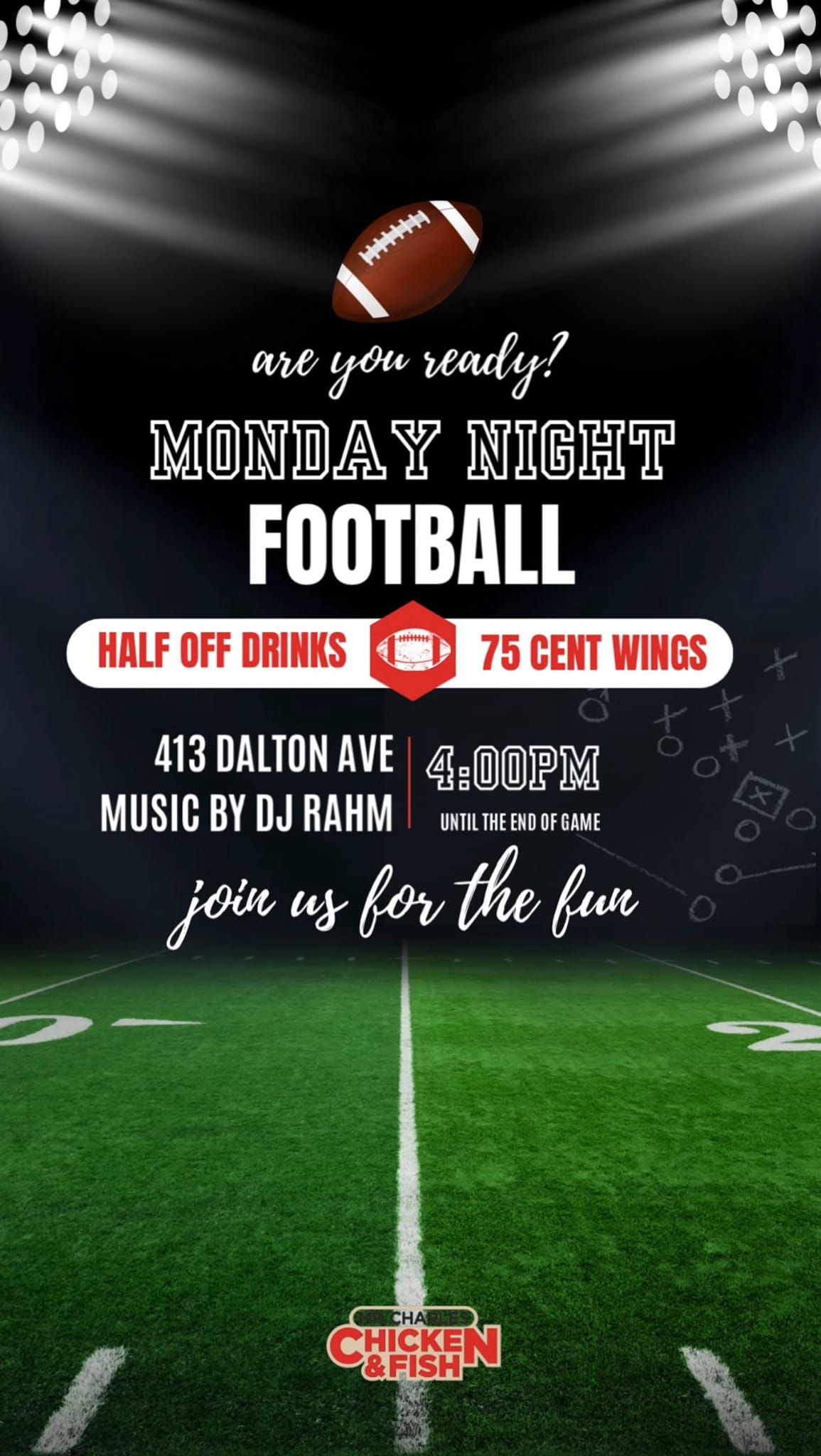 Monday Night Football at Mr. Charles Uptown