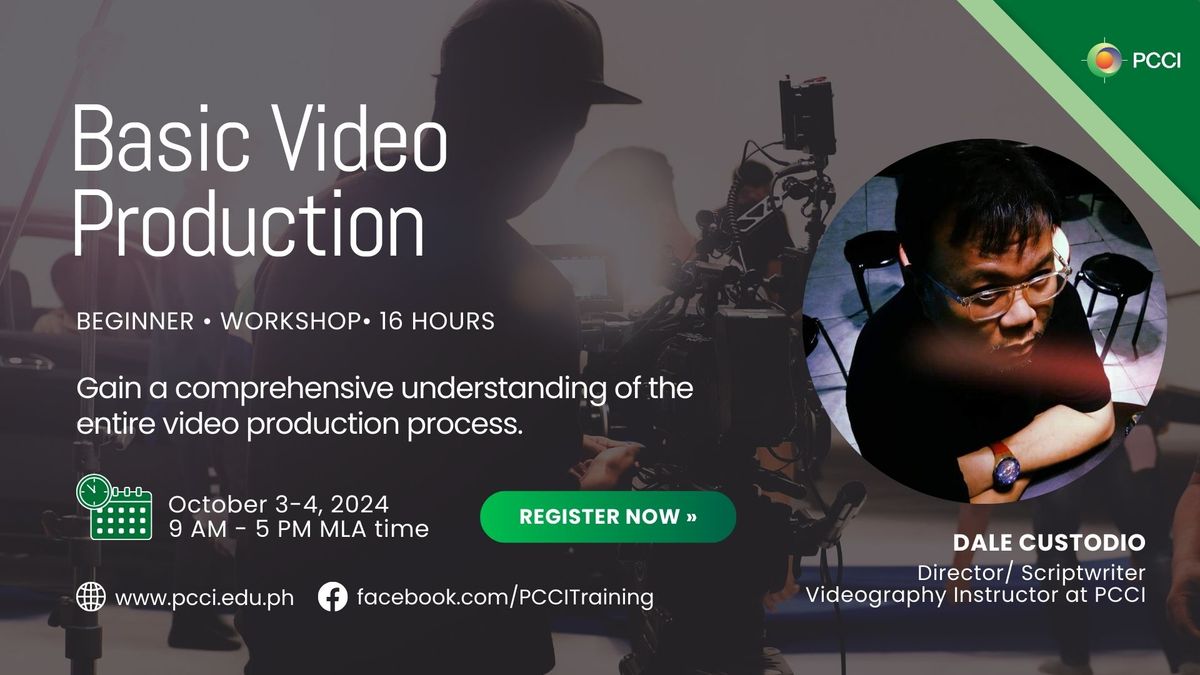 Basic Video Production Workshop (October 2024) Face-to-Face