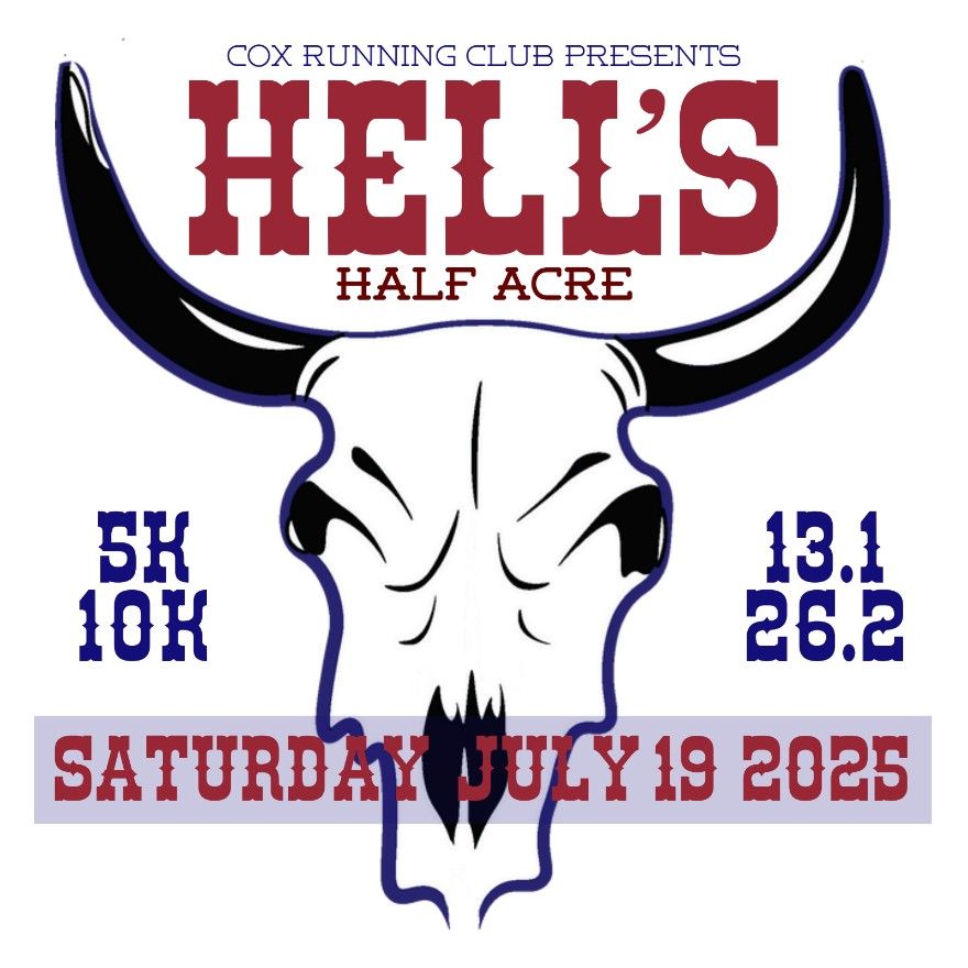 2025 Hell's Half Acre Marathon, Relay, Half-Marathon,10K, & 5K