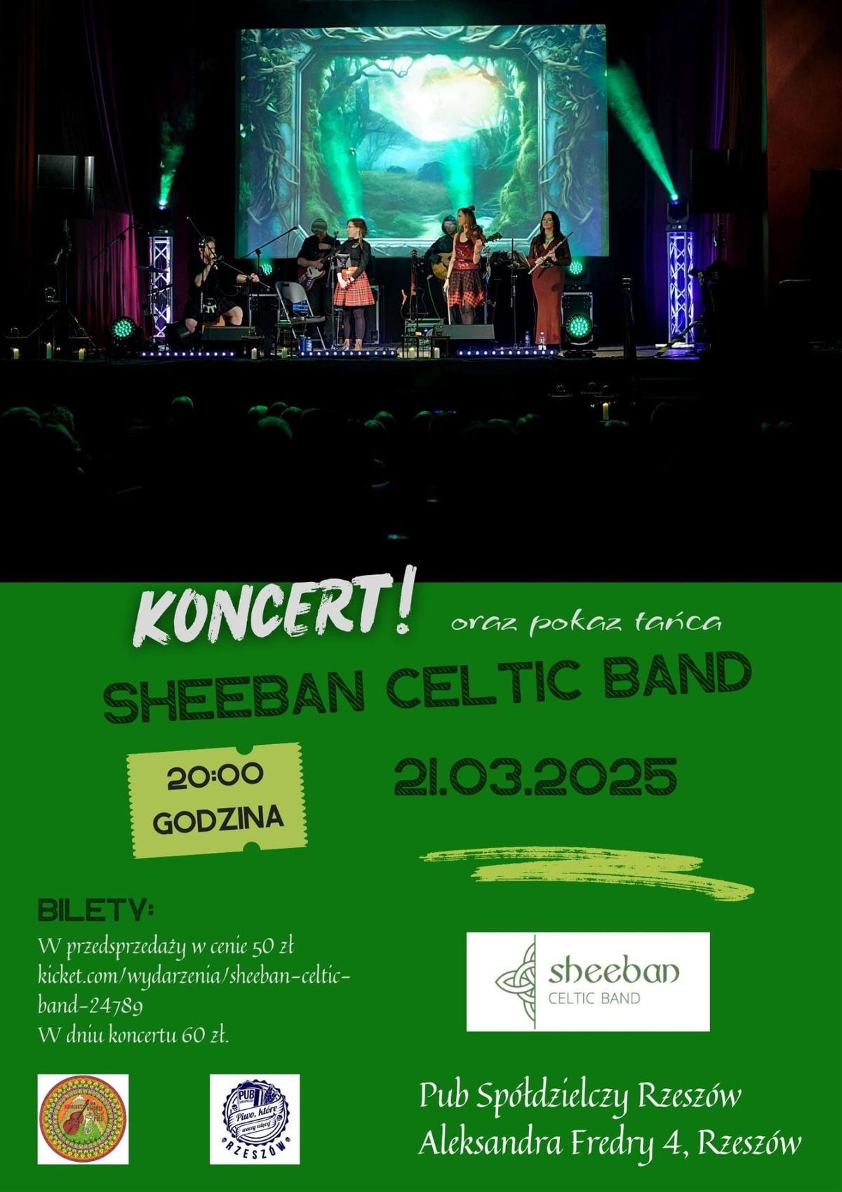 Koncert Sheeban Celtic Band- Dzie\u0144 \u015aw. Patryka plus pokaz ta\u0144ca irlandzkiego w pubie sp\u00f3\u0142dzielczym 