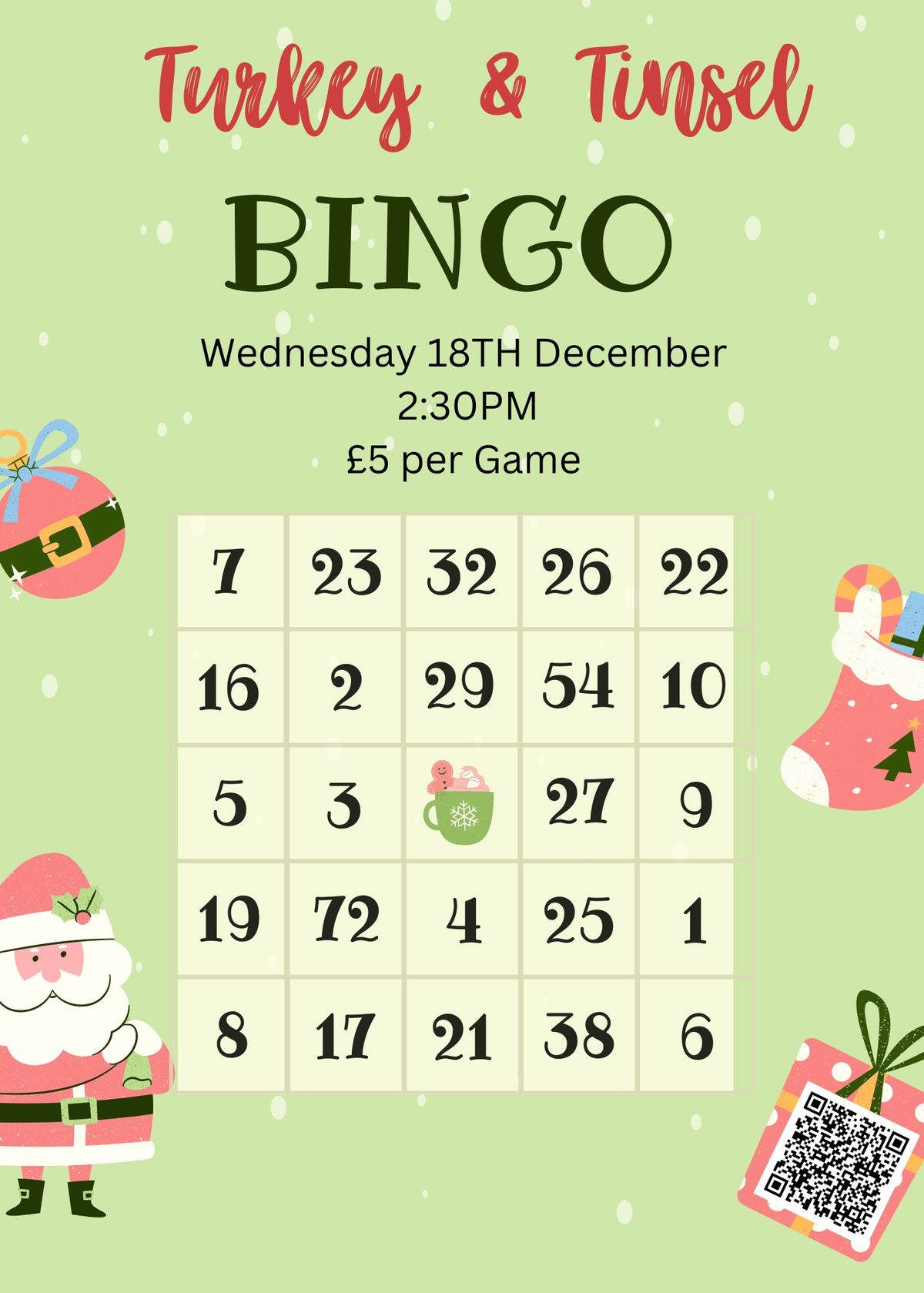 Turkey and Tinsel Bingo 