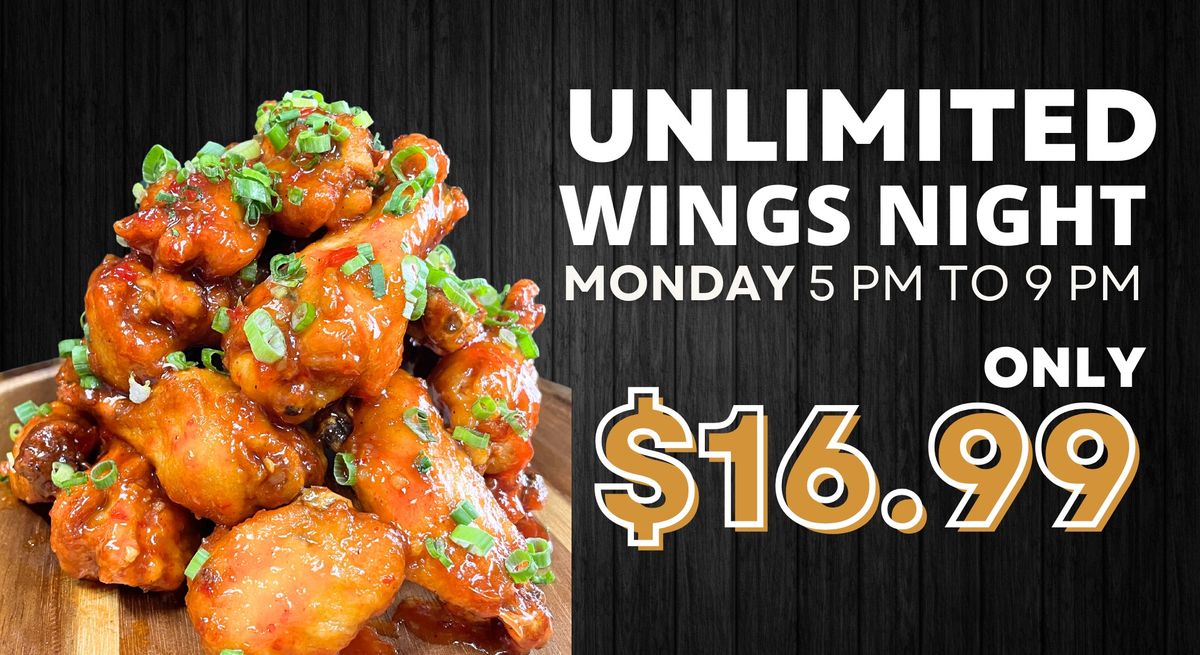 UNLIMITED WINGS for only $16.99