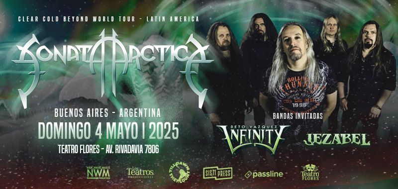 SONATA ARCTICA EN ARGENTINA! Domingo 4 de mayo 2025 Teatro Flores