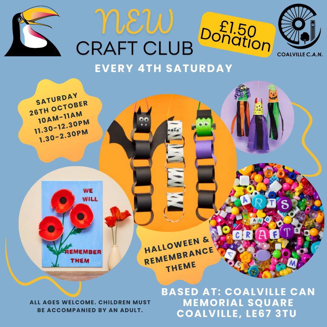 Saturday Craft Club - Remembrance & Halloween Theme 