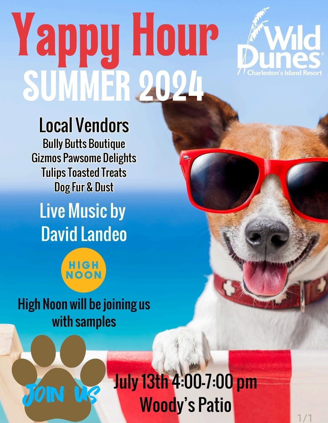 Yappy Hour at Wild Dunes Resort