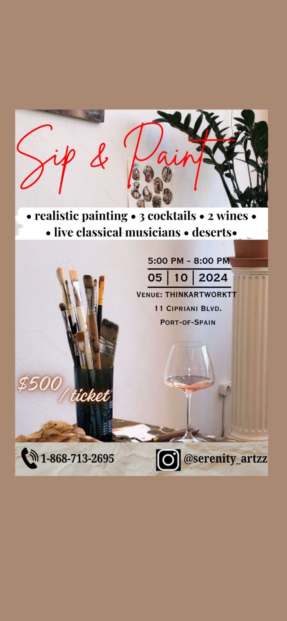 Upcoming Sip & Paint Event