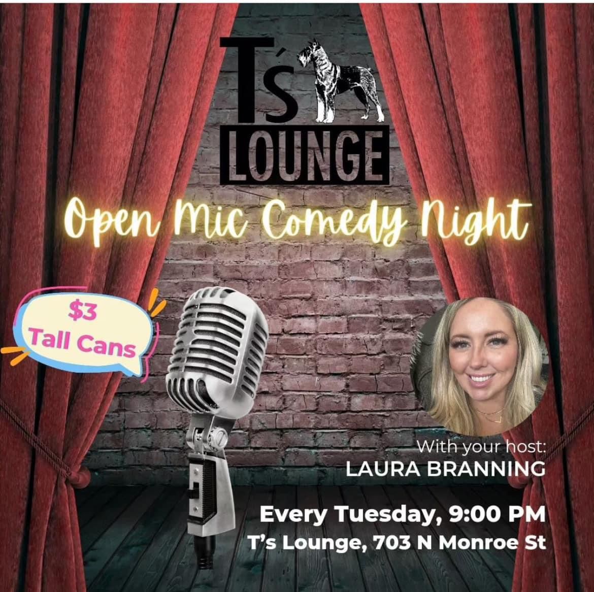 T\u2019s on a Tuesday- Comedy Open Mic