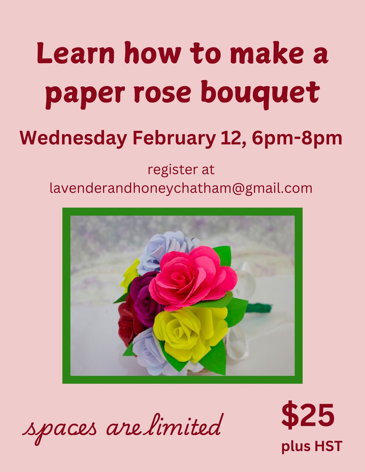 Learn how to make a paper rose bouquet!