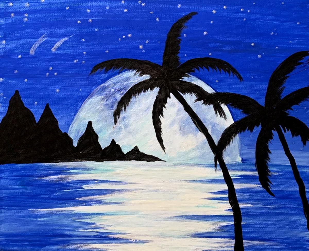 Canvas Painting Class with Ariel Inspired Art Studio & Gallery