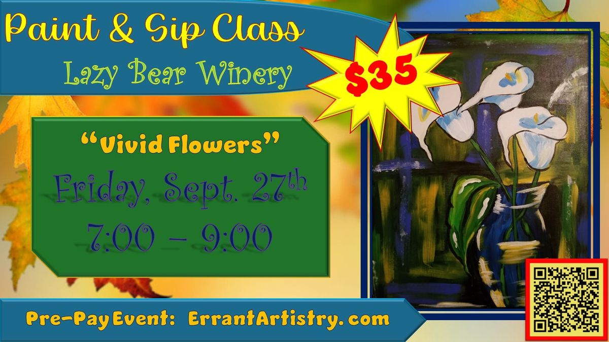 Paint & Sip w\/Errant Artistry @Lazy Bear Winery