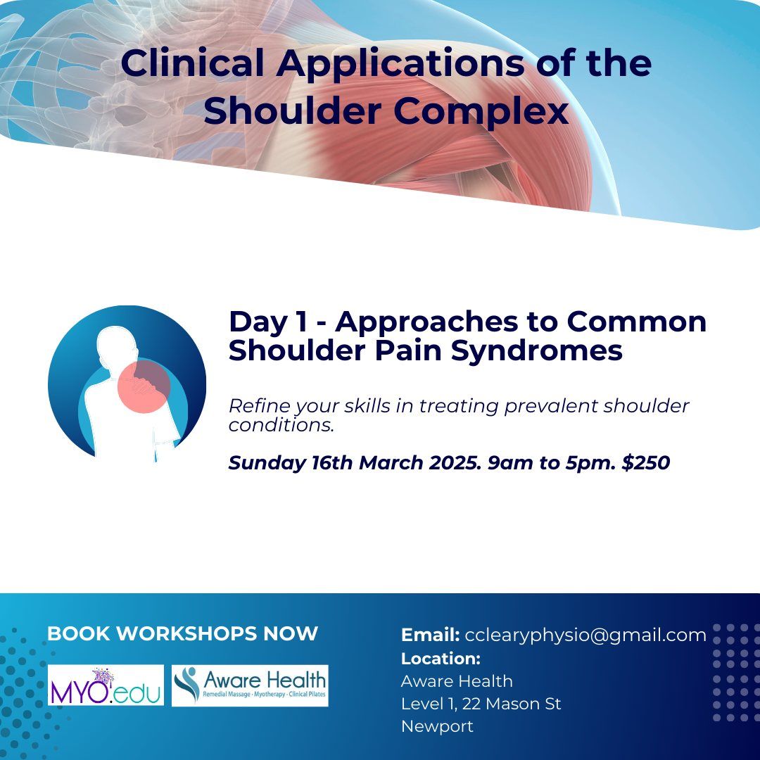 Shoulder Complex Workshop 1: Approaches to Common Shoulder Pain Syndromes