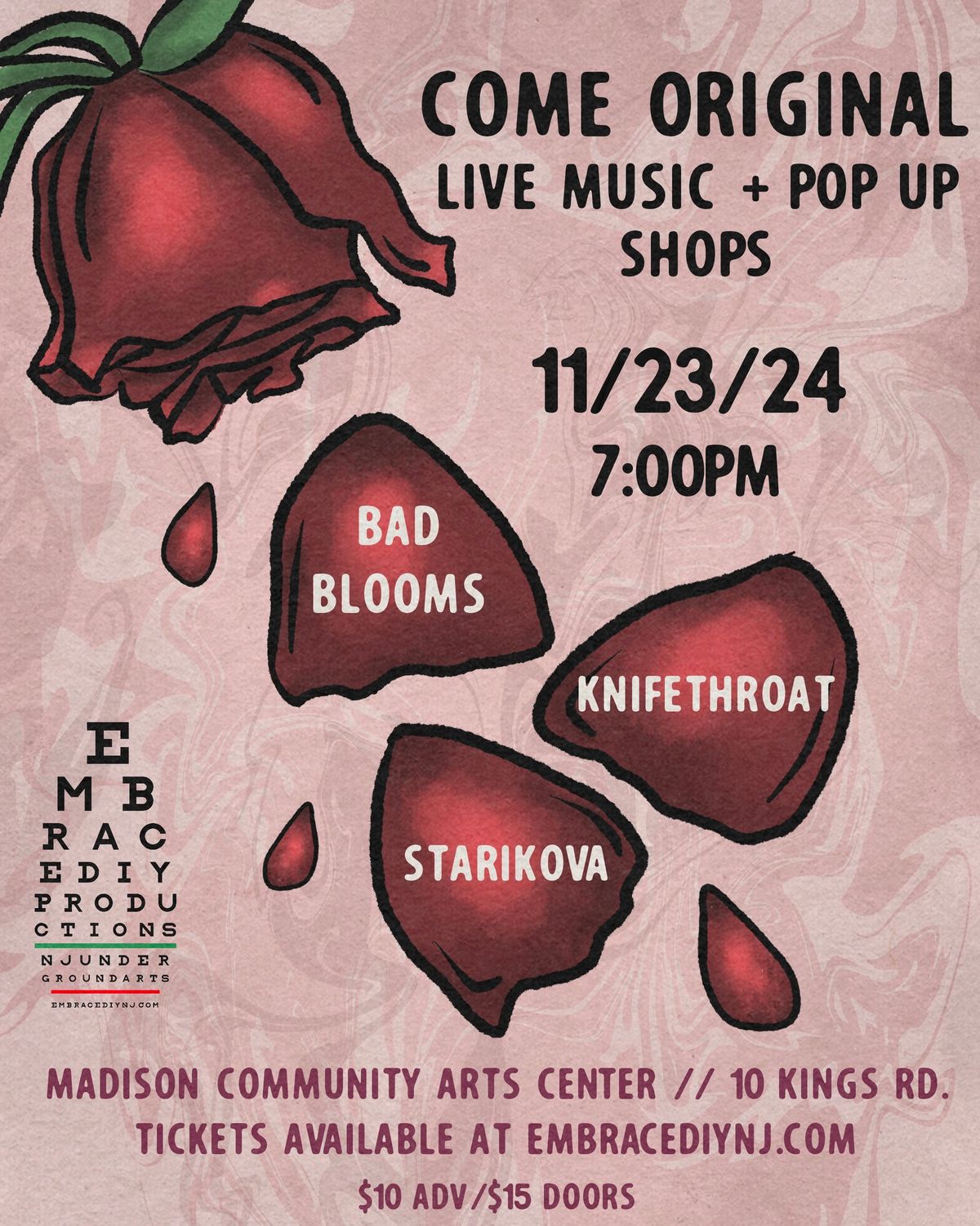 Come Original Showcase: Bad Blooms, Knifethroat, Starikova