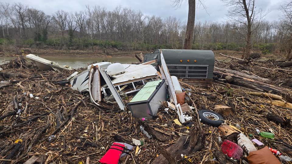 Flood debris cleanup @West Tyson County Park (in memory of Greg Poleski)