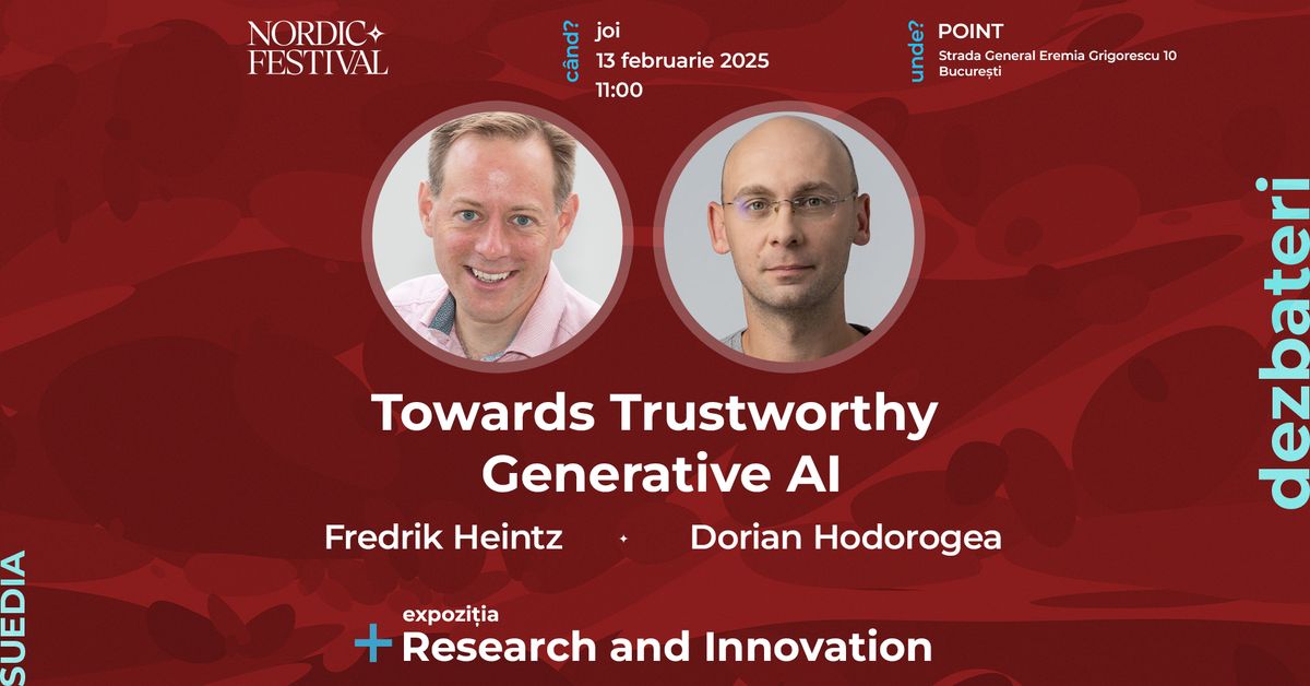 Nordic Festival 2025 \u2726 Dezbatere \u201eTowards Trustworthy Generative AI\u201d