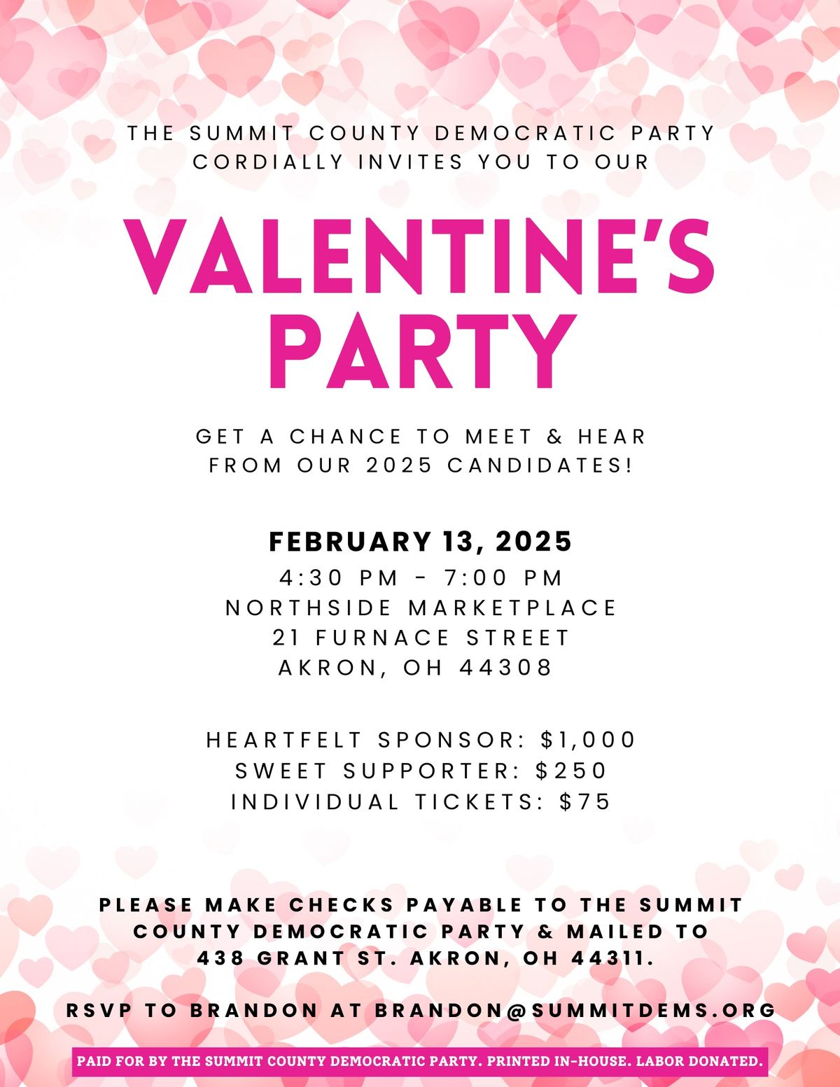 Summit County Democratic Party Valentine\u2019s Fundraiser 