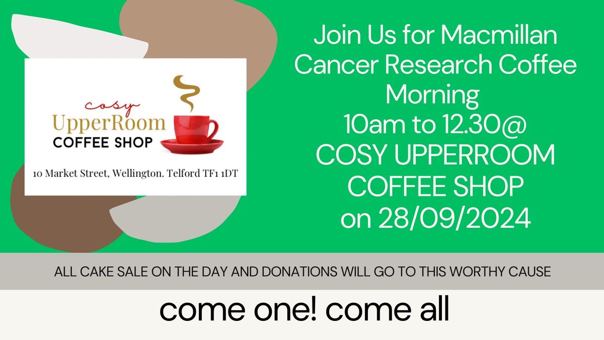 MacMillan Cancer Research Coffee Morning 