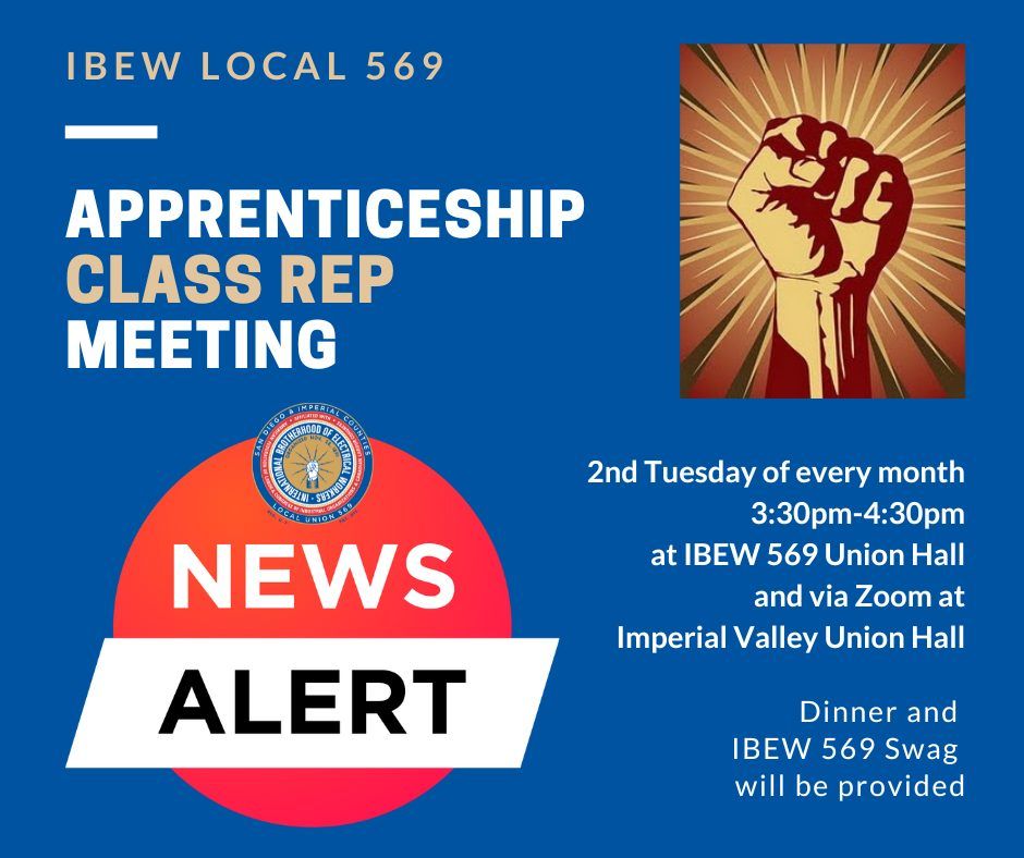 IBEW 569 Apprenticeship Class Rep Meeting