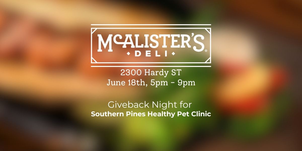 McAlister's Deli Giveback Day!