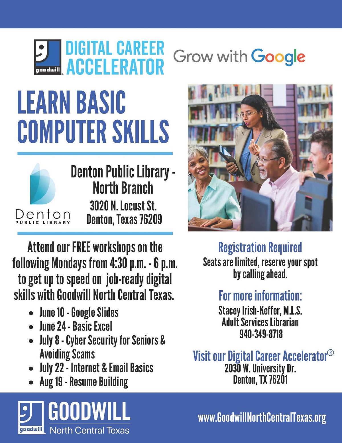 Digital Skills Classes at the Denton Public Library