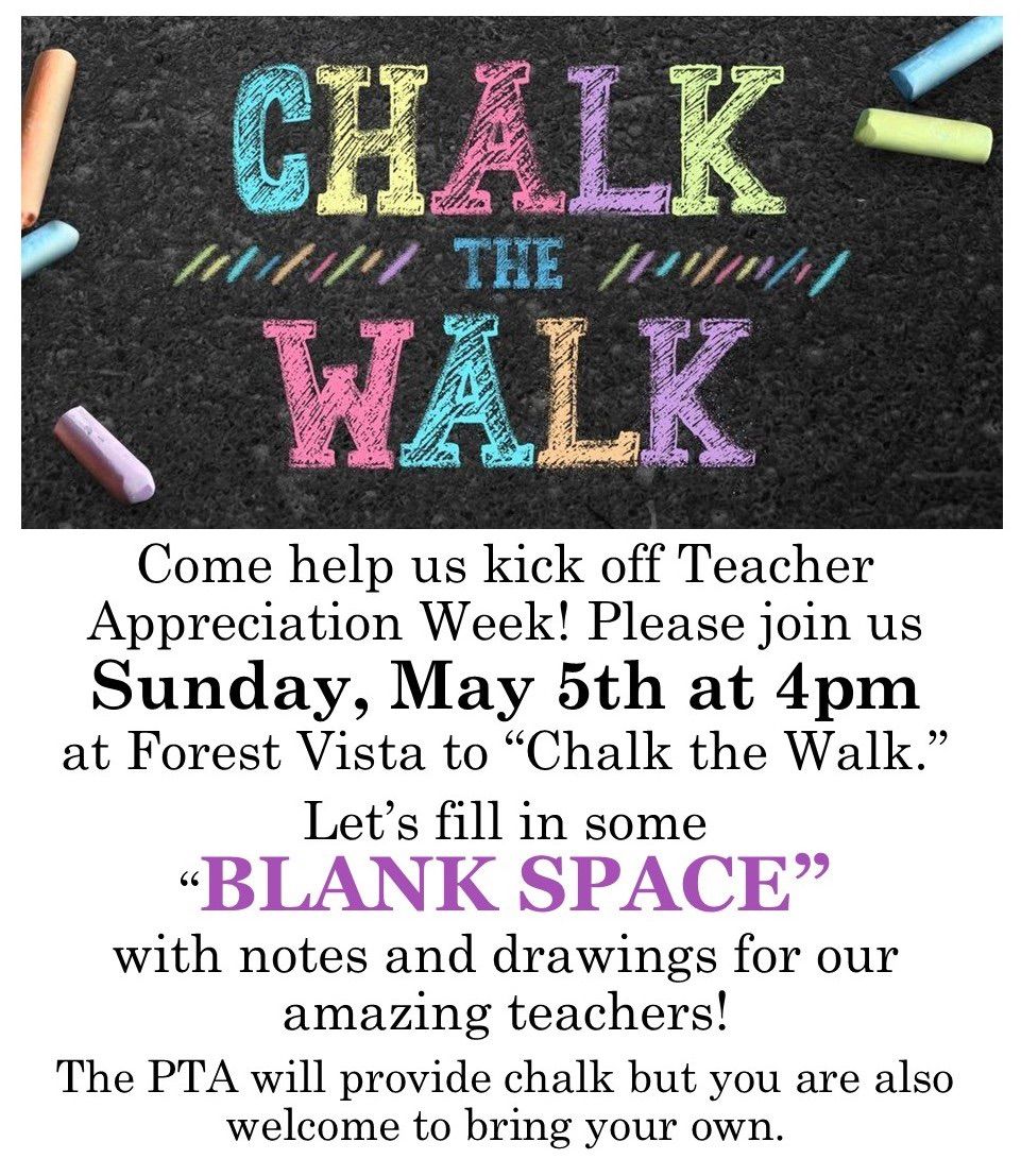 Chalk the Walk Teacher Appreciation 2024
