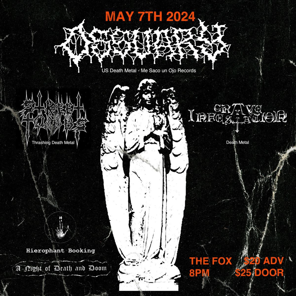 OSSUARY (US Death Metal), STREET TOMBS (US), GRAVE INFESTATION at THE FOX