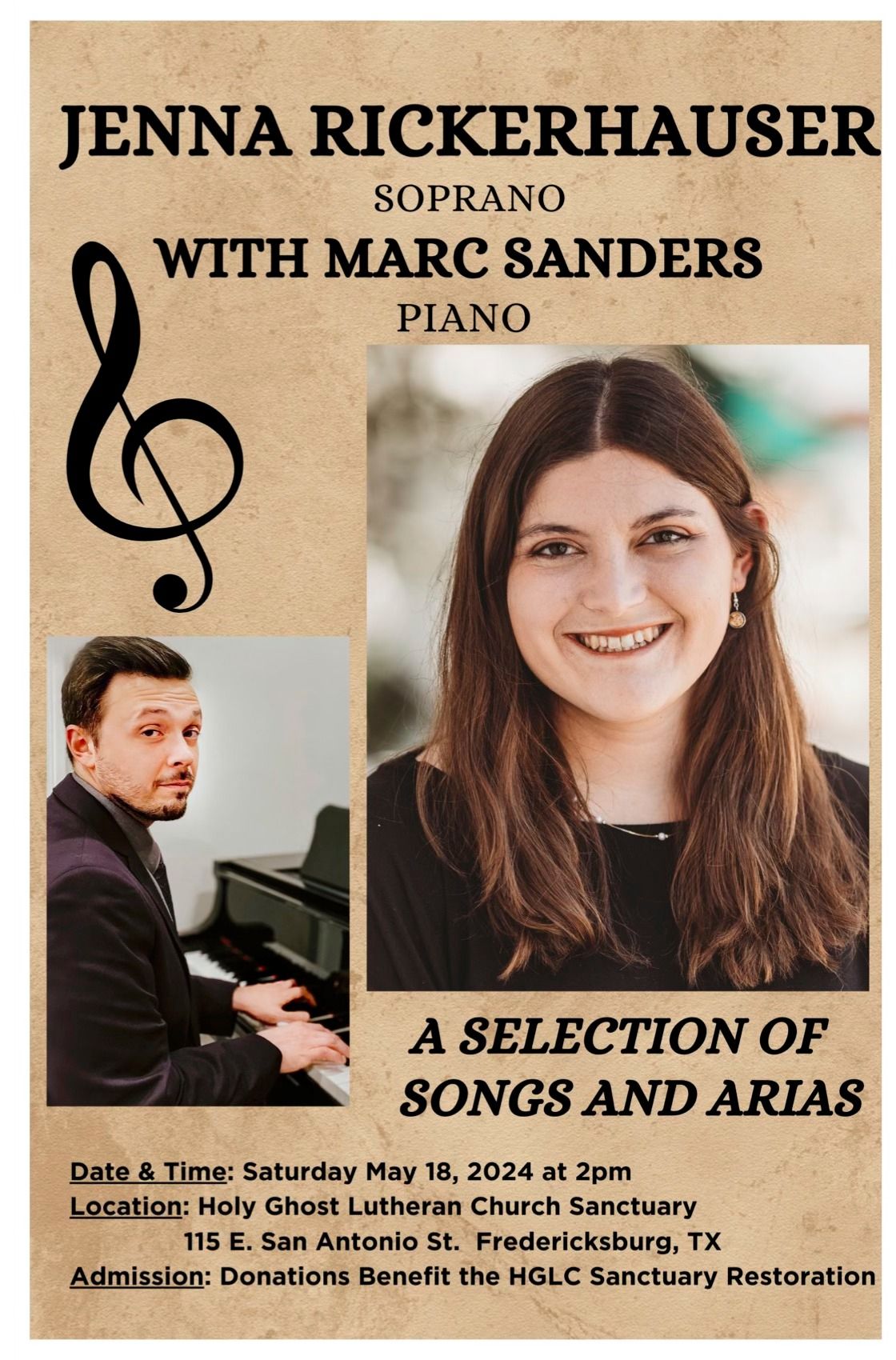 Jenna Rickerhauser: A Selection of Songs and Arias with Pianist Marc Sanders