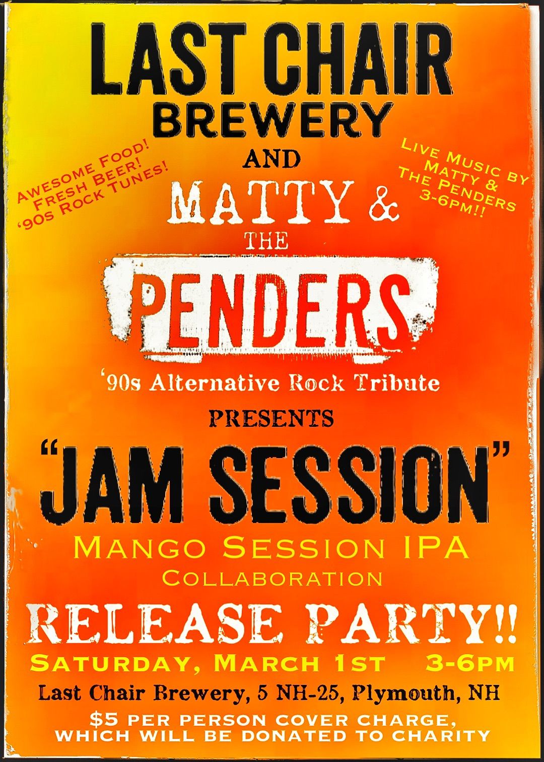 Matty & The Penders and Last Chair Brewery Beer Collaboration Release Party!!