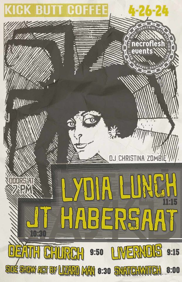 Lydia Lunch w\/ JT Habersaat - A Night of Spoken Word + Punk Comedy + Music