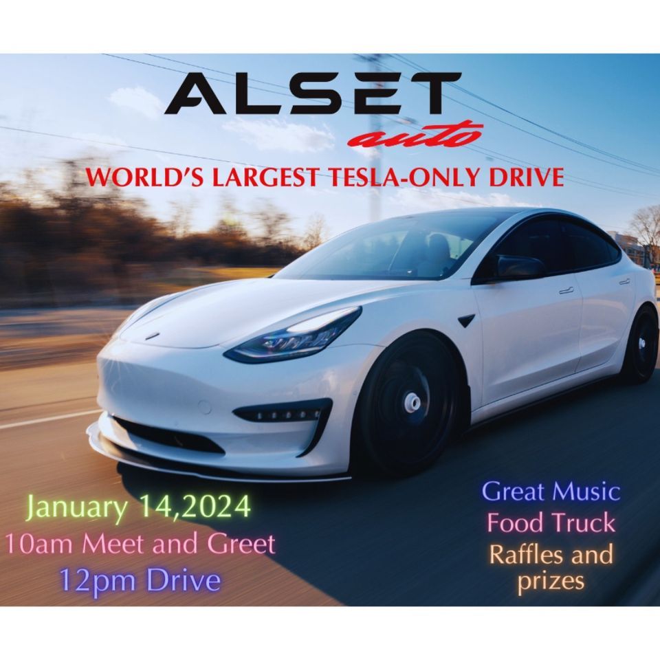 Join the Worlds Largest Tesla-Only Drive with Alset Auto!