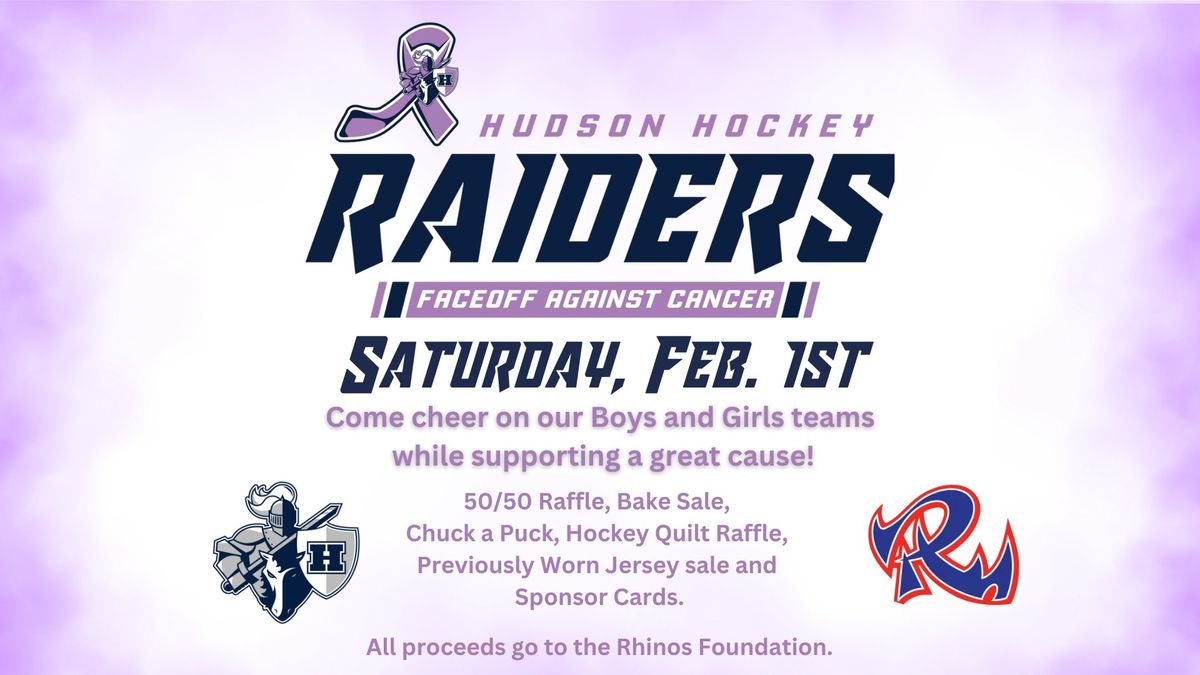 HUDSON RAIDERS FACEOFF AGAINST CANCER