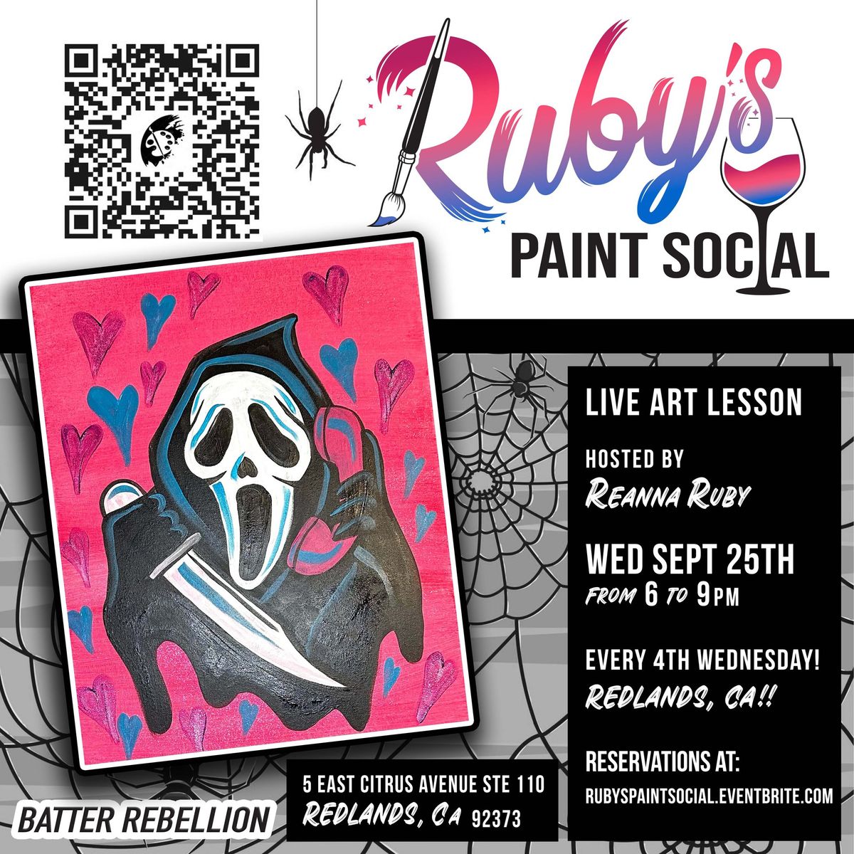 Paint n' Sip Party!! Ghostface Love!!