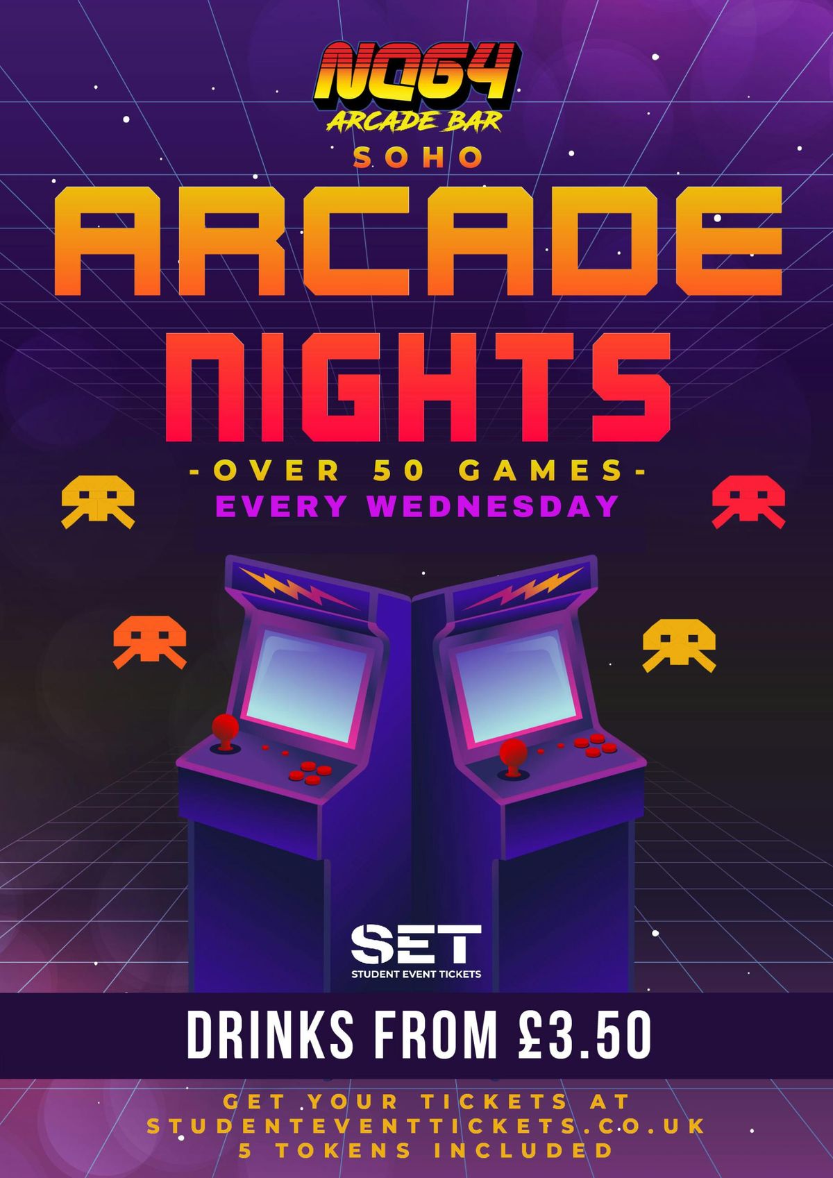 ARCADE NIGHTS AT NQ64 SOHO - WEDNESDAY 26TH MARCH