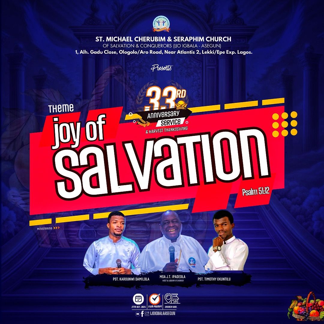 33rd Anniversary & Harvest Thanksgiving Service