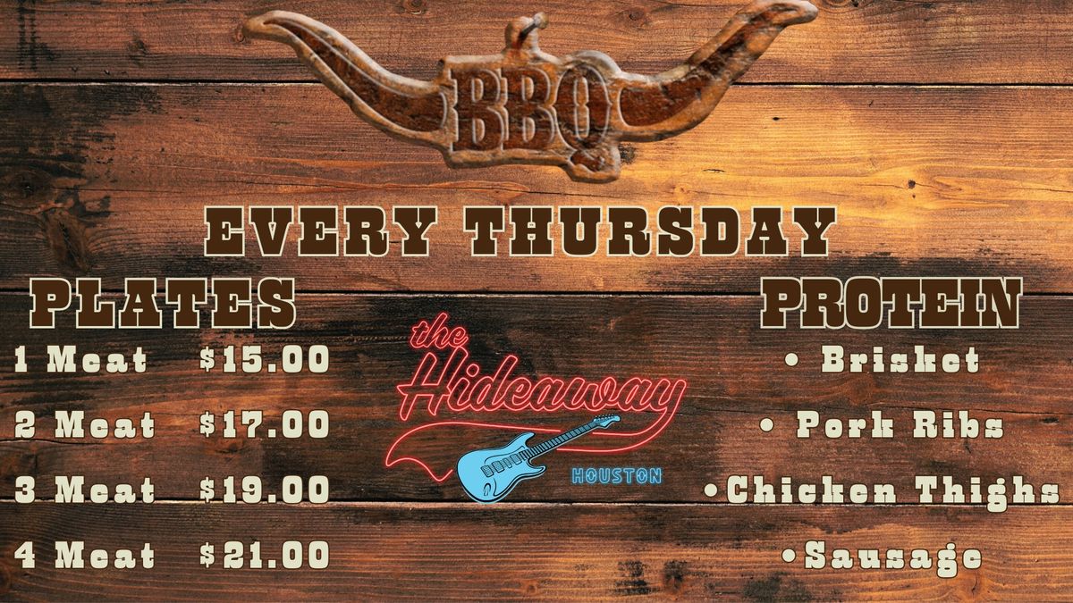 BBQ Thursdays at the Hideaway